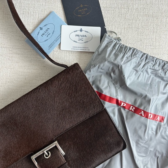 Prada vintage archive brown pony hair shoulder bag - Picture 6 of 10